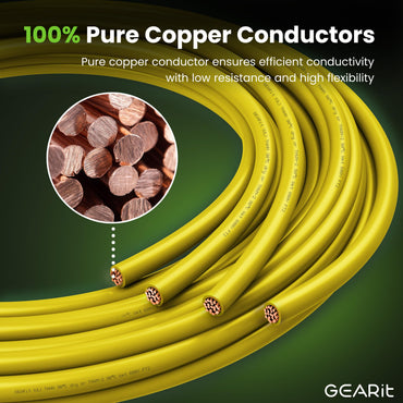 Color_Yellow | GEARit 12 AWG THHN copper building wire, yellow, detail 10