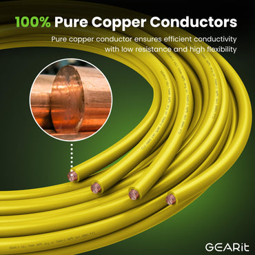 Color_Yellow | GEARit 12 AWG THHN copper building wire, yellow, detail 3