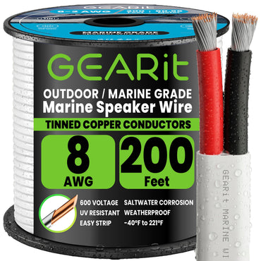 Gauge_8 AWG | GEARit 8 AWG tinned copper marine wire, 8/2 duplex, 200 ft