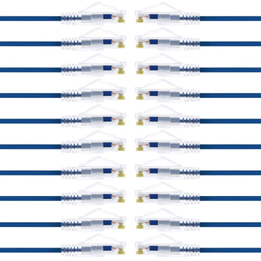 GEARit slim Cat6 patch cable 3 ft blue 20-pack