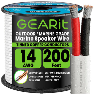 Gauge_14 AWG | GEARit 14 AWG tinned copper marine wire, 14/2 duplex, 200 ft