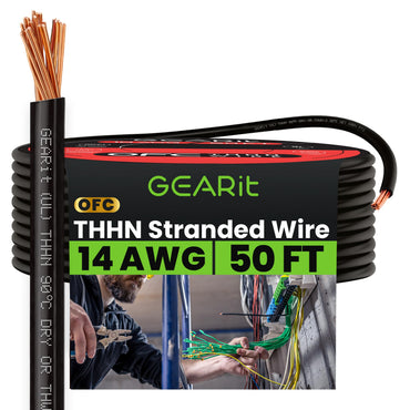 Color_Black | GEARit 14 AWG stranded THHN wire, black, 50 ft spool