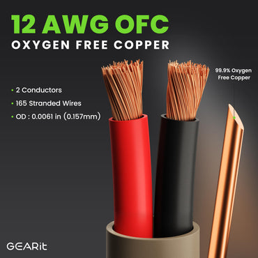 12/2 AWG OFC Outdoor Speaker Wire, Brown