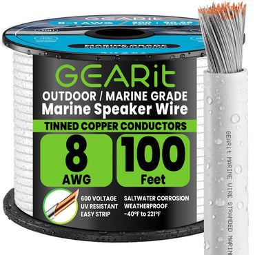 Gauge_8 AWG | GEARit 8 AWG tinned copper marine wire, 1 conductor, 100 ft