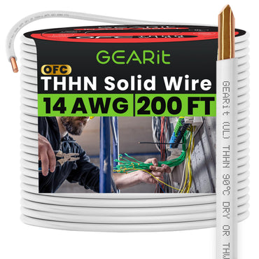 Color_White | GEARit 14 AWG solid THHN wire, white, 200 ft spool