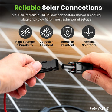 10AWG Solar Panel Extension Cable - Solar Panel Wire with Adapter Tool Kit