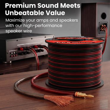 10 Gauge Speaker Wire CCA - Copper Clad Aluminum, Translucent