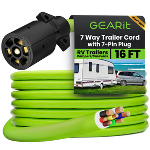 Heavy Duty 14AWG 7 Way Conductor Wire RV Trailer Cord