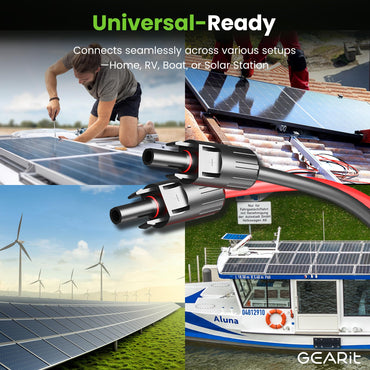 10AWG Solar Panel Extension Cable - Solar Panel Wire with Adapter Tool Kit
