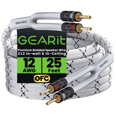 12 AWG Speaker Wire Cable with Banana Plugs