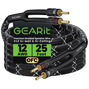 12 AWG Speaker Wire Cable with Banana Plugs