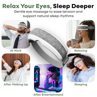 Adomii Heated Eye Massager with Adjustable Strap Multiple Modes & Music