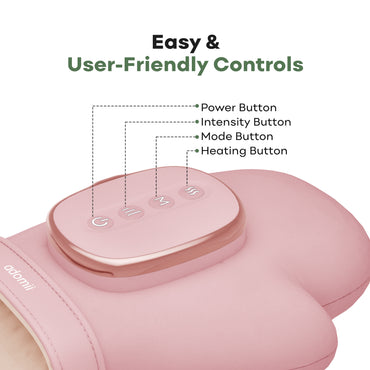 Adomii Hand Massager with Heat & Compression 9 Airbags 5-Finger Design