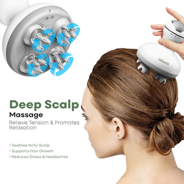 Adomii Electric Scalp Massager with 84 Kneading Nodes Cordless Waterproof