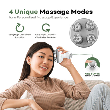 Adomii Electric Scalp Massager with 84 Kneading Nodes Cordless Waterproof