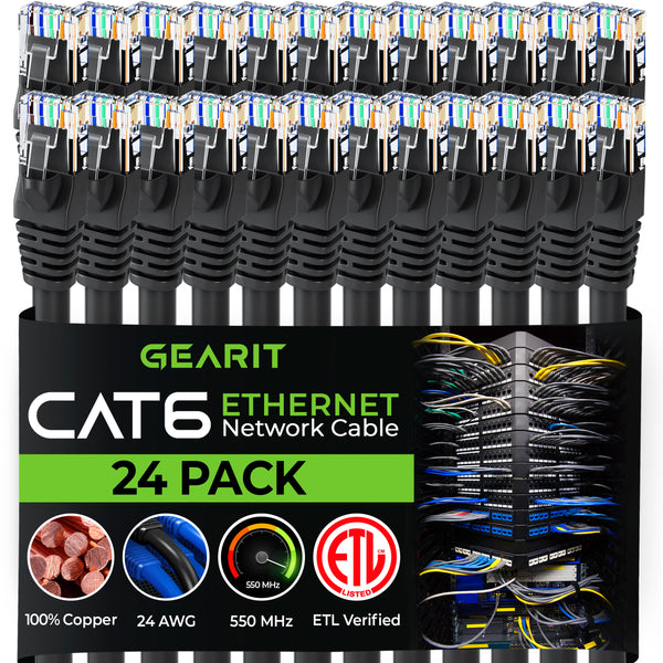 Cat 6 Ethernet Patch Cable (24-Pack)