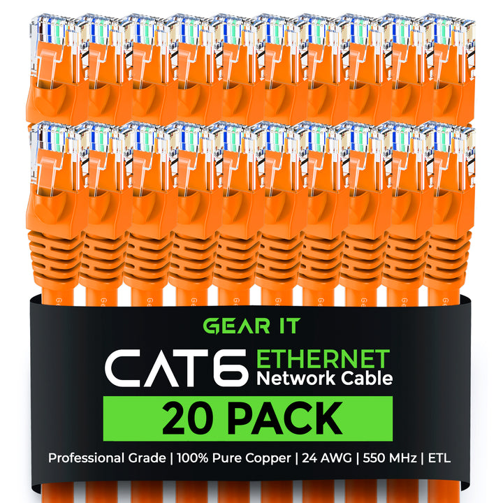 Cat 6 Ethernet Patch Cable (20-Pack) GearIT