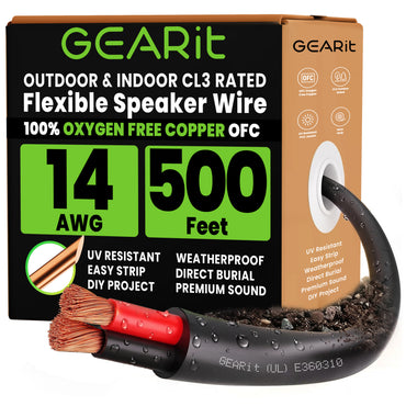14/2 AWG OFC CL3 Outdoor Speaker Wire - 500 Feet, image 1