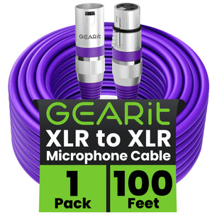 XLR Male to Female Microphone Extension Cable, Single Pack