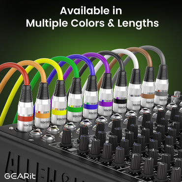 XLR Male to Female Microphone Extension Cable, Multicolor