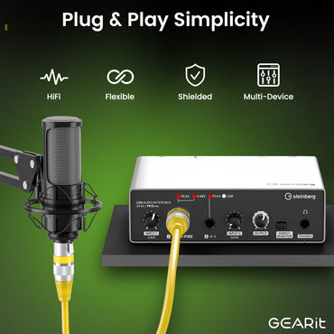 XLR Male to Female Microphone Extension Cable, Multicolor