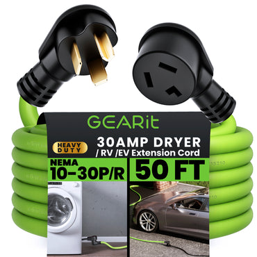 10/3 30 Amp NEMA 10-30P to 10-30R STW Extension Cord