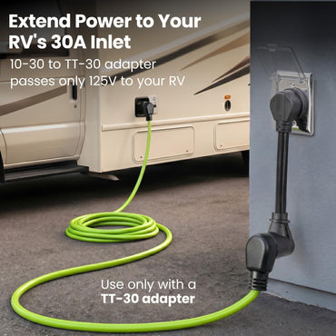 GEARit - 3-Prong Dryer/RV/EV Extension Cord - NEMA 10-30P to 10-30R, 125/250V, 10/3 AWG STW