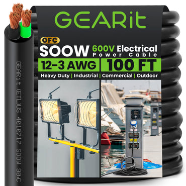 12/3 SOOW OFC Power Cable 600V Electric Wire