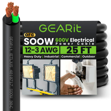 12/3 SOOW OFC Power Cable 600V Electric Wire