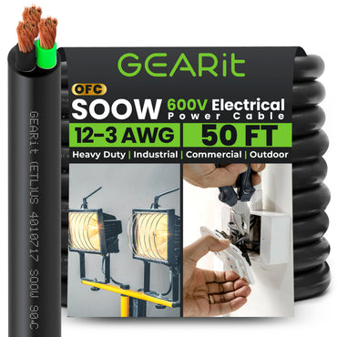 12/3 SOOW OFC Power Cable 600V Electric Wire