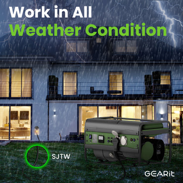 GEARit 100ft 360 Rotating Plug Indoor Outdoor Extension Cord Power Cable for Outdoor Landscaping, Lights - Waterproof