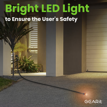 GEARit 100ft 360 Rotating Plug Indoor Outdoor Extension Cord Power Cable for Outdoor Landscaping, Lights - Waterproof