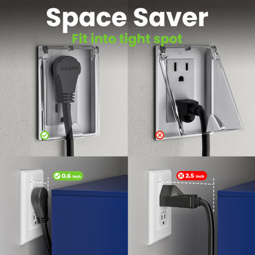 GEARit 100ft 360 Rotating Plug Indoor Outdoor Extension Cord Power Cable for Outdoor Landscaping, Lights - Waterproof