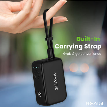 GEARit 3-in-1 GaN Charger 33W Charging 5000mAh Power Bank with Cable