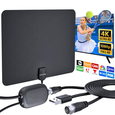Flat Indoor HDTV Antenna with Amplifier