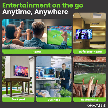 Indoor TV Antenna, 360° Amplified Signal, 16ft Coaxial