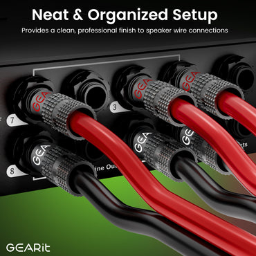 6 Pairs Closed Screw Type Speaker Banana Plugs