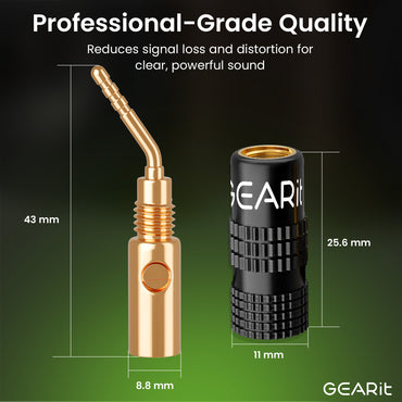 6 Pairs 2mm Pin Plug Speaker Banana Plugs