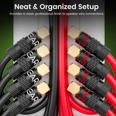 6 Pairs Right Angle Pin Type Speaker Banana Plugs