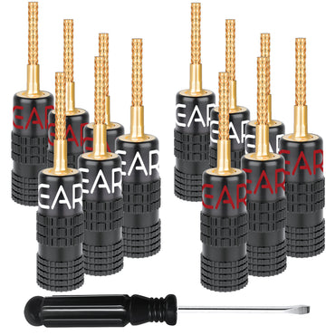 6 Pairs Flex Pin Type Speaker Banana Plugs