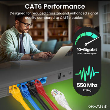 Flexible Soft Boot Cat6 Ethernet Patch Cable, Yellow