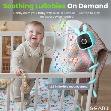 GEARit Wifi Baby Monitor Camera with Motion & Sound Detection - 2K Video, 2-Way Audio