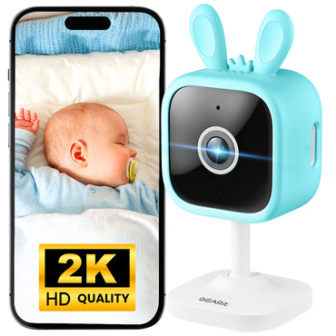 GEARit Wifi Baby Monitor Camera with Motion & Sound Detection - 2K Video, 2-Way Audio