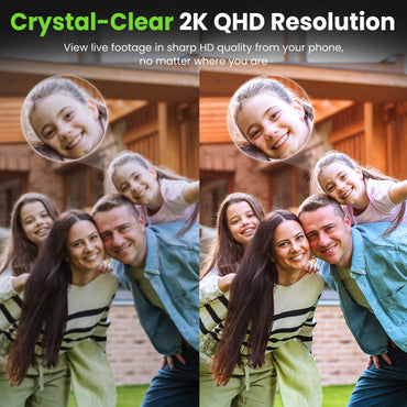 GEARit Smart Video Doorbell - Wireless 2K QHD Video Camera - IP65 Weather-Proof, Motion Detection, 2 Way Audio