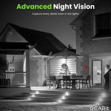 GEARit Smart Video Doorbell - Wireless 2K QHD Video Camera - IP65 Weather-Proof, Motion Detection, 2 Way Audio