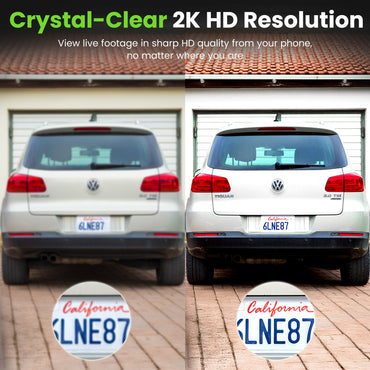 GEARit Wifi Outdoor Security Camera - 2K Video, IP65 Weatherproof, Motion Detection, Night Vision