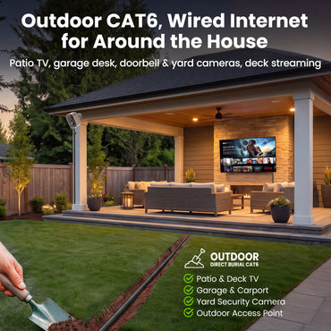 color_black | Cat6 CCA Outdoor Ethernet Cable for Direct Burial - Black / 25 Feet, image 4