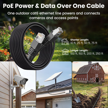 color_black | Cat6 Outdoor Ethernet Cable - Black / 250 Feet, image 3