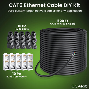 Bulk Cat6 Outdoor Ethernet Cable - DIY Kit