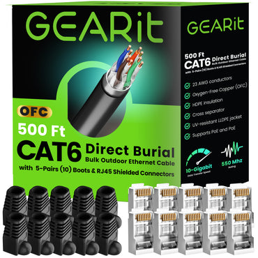 Bulk Cat6 Outdoor Ethernet Cable - DIY Kit